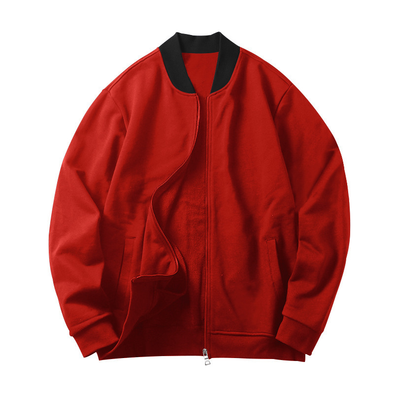2023 neue Kontrast Jacke Frühling und Herbst Reversible Stehkragen Hübsches Große Größe männer Set_voghion.com