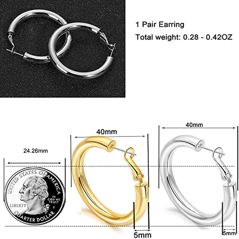 Orecchini con fibbia a forma di C orecchini in oro 14K, accessori ad anello circolare_voghion.com