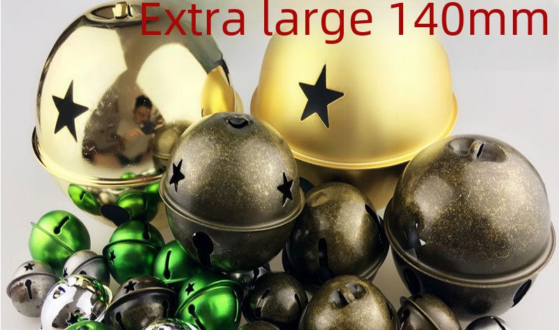 Extra stor klockstjärna Klocka 30mm-140mm Julklocka gör-det-själv handgjord material vakuumgalvanisering färg Klocka_voghion.com