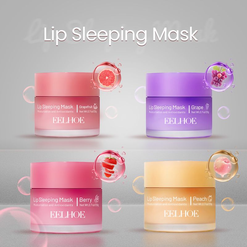 Strawberry Lip Mask Nattsömn Närande Underhåll Återfuktande Läppar Gloss Reparation Hudvårdskräm Korean Cosmetics Läppstift_voghion.com