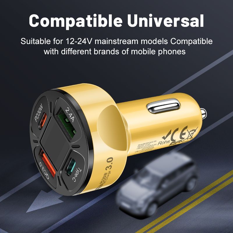 100W Typ C Digital Display Auto USB Schnelle Handy Lade Adapter Für IPhone Xiaomi Huawei Samsung Ladegerät_voghion.com