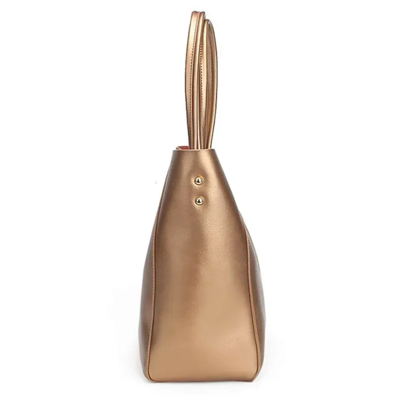 Designer-Tasche 2025 Gold Damen Umhängetasche 100% Echtleder Große Kapazität Handtasche Elegante Damen Messenger Crossbody_voghion.com