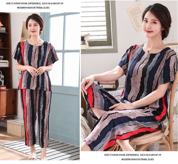 Katoenen zijden kleding voor volwassenen en ouderen | Set met korte mouwen, ademend synthetisch katoen en plus-size design (XL)_voghion.com