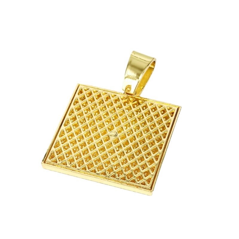 Modello ECG pendente in lega tempestato di diamanti personalità cool hipster rap hip-hop stile catena cubana_voghion.com