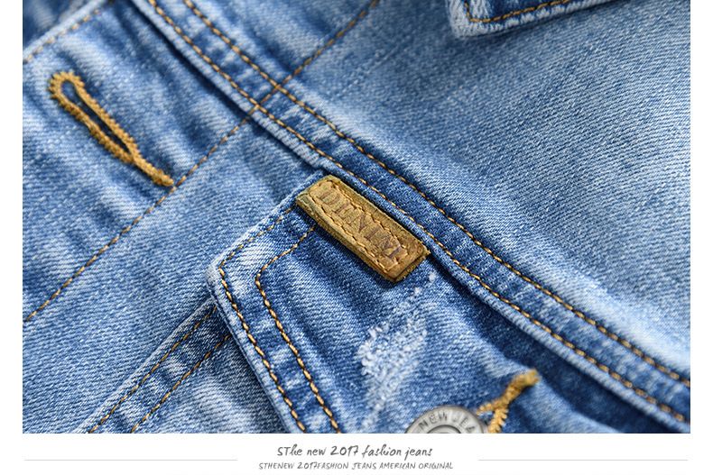 Hübsche Jeansjacke für Herren im koreanischen Stil – trendiger Slim Fit-Freizeitmantel mit heller Waschung – jugendliche Streetwear für alle Jahreszeiten_voghion.com