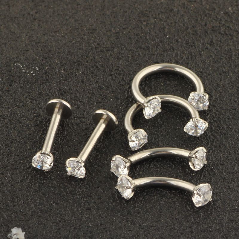 heißes 6-teiliges Set Edelstahl Zirkon Augenbrauen Nagel Augenbrauen Ring Lippennagel Nasennagel Piercing Schmuck_voghion.com