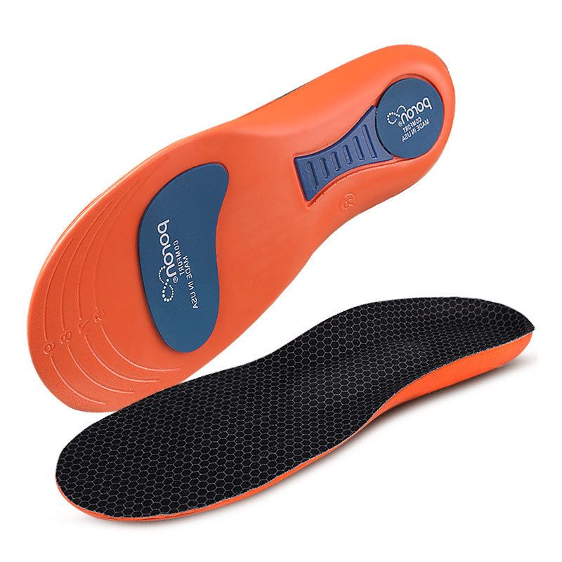 Suitable For All Seasons Full Cushion Men And Women Plantar Fascia Pain Relief Arch Support Sports Shock Absorption Insoles_voghion.com