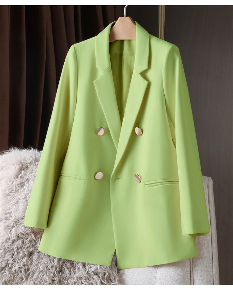 Damenmode Lose weiße Anzugjacke_voghion.com