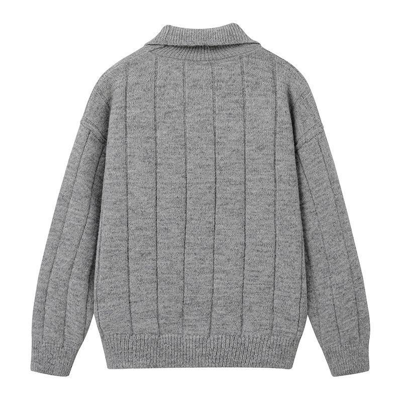 Herenkleding Heren Essential Knit Sweater - Minimalistische ronde hals pullover (Beige/Grijs/Groen/Marineblauw/Zwart, M-3XL)_voghion.com