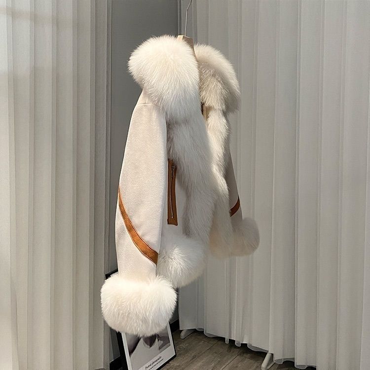 Vêtements pour femmes Manteau de fourrure Femme Court Automne et Hiver Nouveau Style Coton Épaississement Mode Manteau en daim Jeune_voghion.com