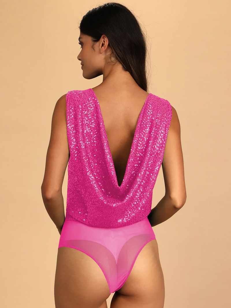 Damkläder Högkvalitativ flash nattklubb sexig V-ringad rygglös kändis paljettjumpsuit temperament elegant mångsidig botten_voghion.com