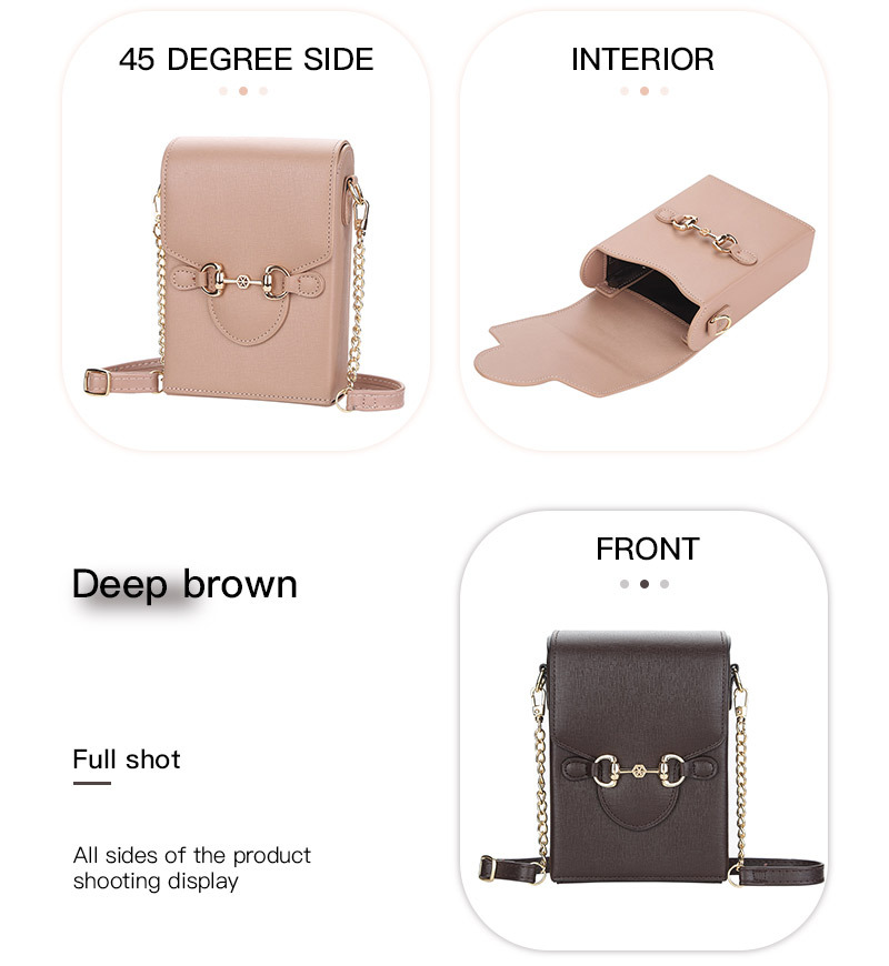 Boiseen nuevo bolso para teléfono móvil de mujer de color sólido con hebilla de caballo de gran capacidad bolso de hombro tipo bandolera para mujer cartera al por mayor_voghion.com
