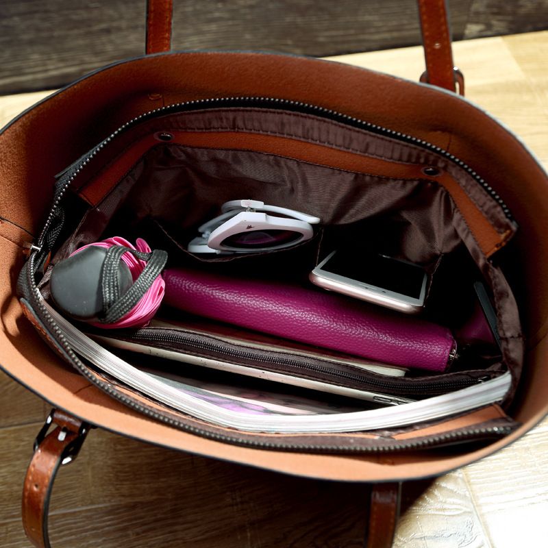 2022 Neue Damenmode-Trend Ölwachs Leder Einkaufstasche Umhängetasche Schulterhandtasche_voghion.com