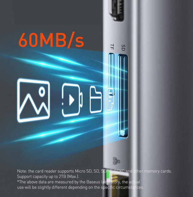 Baseus USB C HUB vers HDMI VGA USB 3.0 Adaptateur 9/11 en 1 USB Type C HUB Dock pour MacBook Pro Air PD RJ45 Lecteur de carte SD_voghion.com