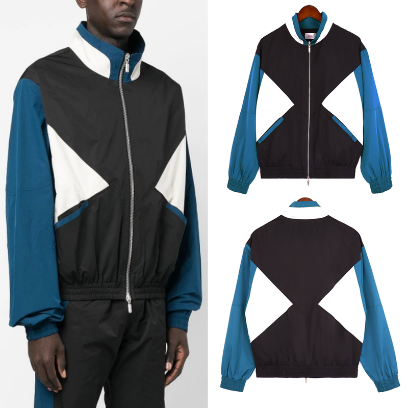 Man's clothing Trench jacket Spring and autumn color matching jacket cardigan outdoor windproof coat casual sports jacket trend_voghion.com
