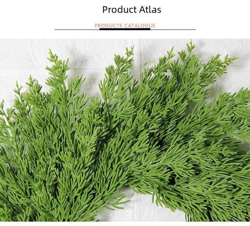 Meihui Christmas Green Pine Needle Wreath 50CM20 inch Christmas Wreath Natural Rattan Wreath Holiday Front Door Decoration Wall Decoration_voghion.com