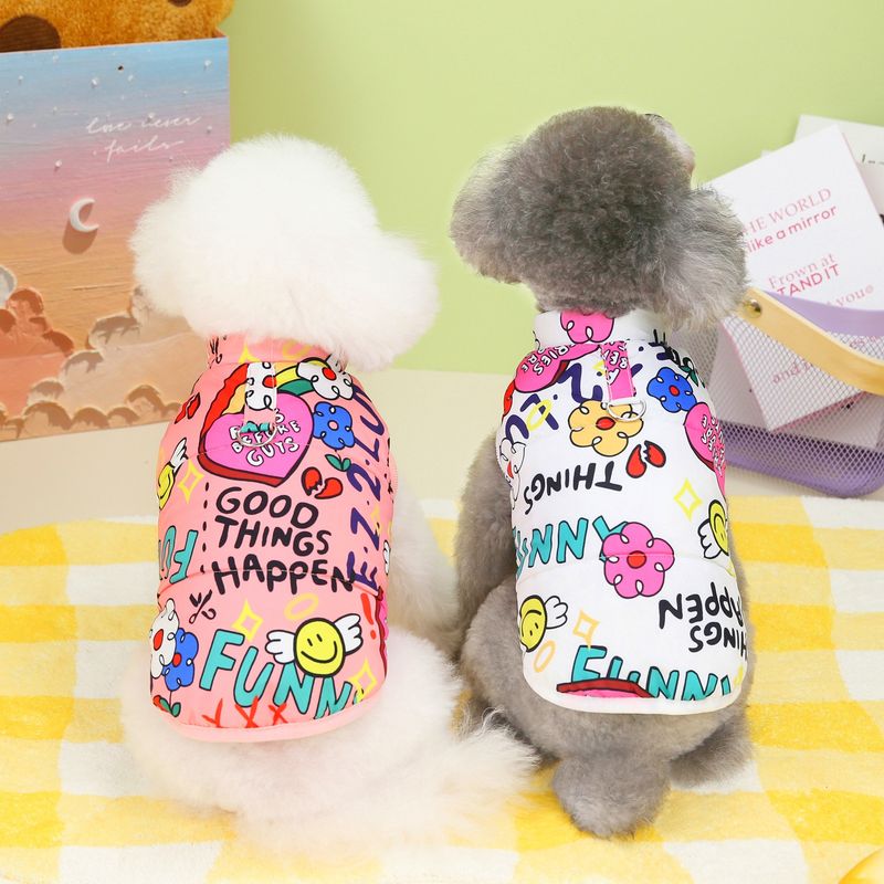 Pet clothes wholesale dog clothing Korean style pet clothing autumn and winter Teddy cat supplies 23 colorful cotton vest_voghion.com
