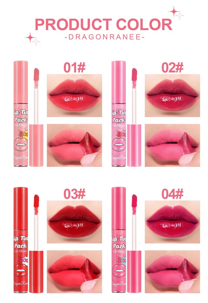 Set van 6 stuks: 6-kleurige peel-off hydraterende lipmaskers en lipglosssets_voghion.com