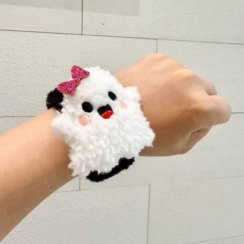 Braccialetto di peluche per Halloween - Anello elastico per feste, accessorio per bambini, simpatico giocattolo per bambole_voghion.com