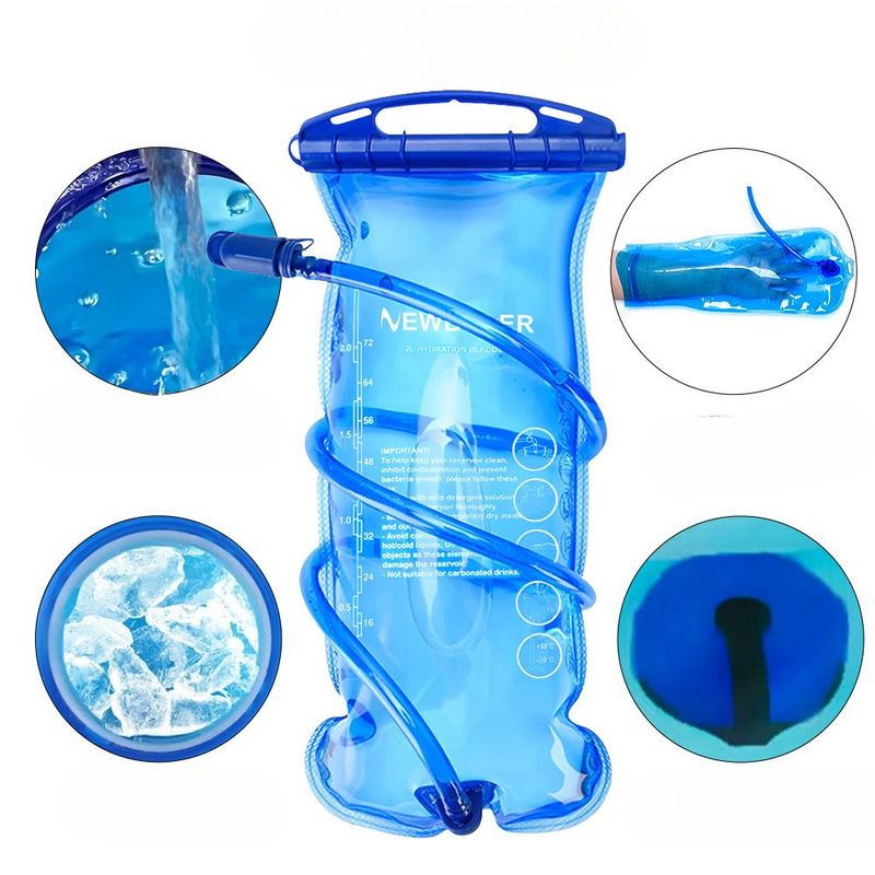 Outdoor Sports Trinken 1L/2L/3L Tragbare Klapp Blase Marathon Lauf Wasser Tasche_voghion.com
