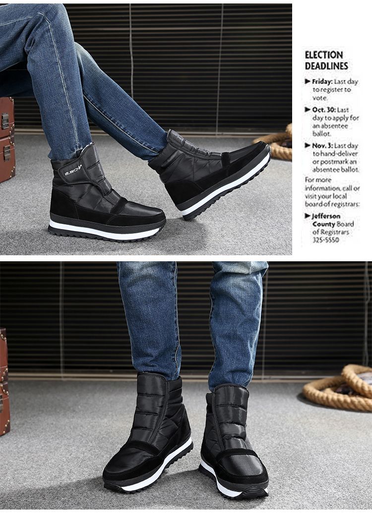 Herenschoenen Winter Warm Slee Bodem Lage Enkellaarzen_voghion.com