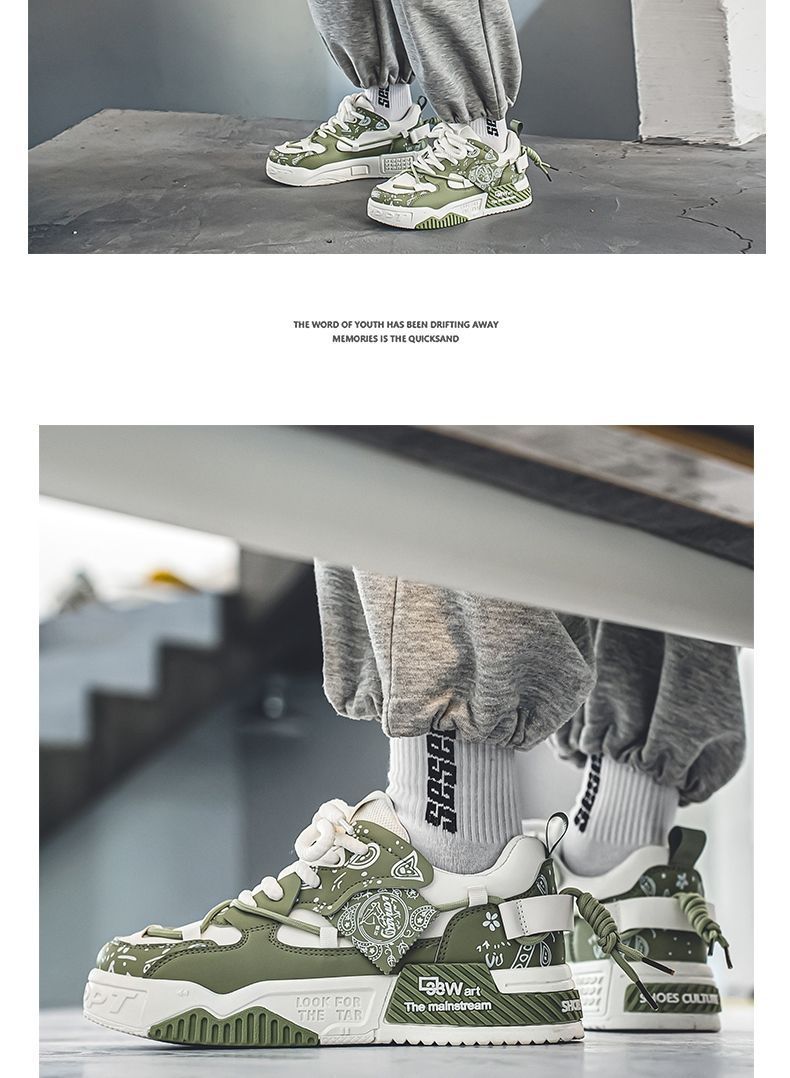 Lässige Herren-Sneaker mit dicker Sohle für den Sommer – leichte, atmungsaktive Slip-On-Schuhe, modisches Design mit runder Zehenpartie, bequem für den täglichen Gebrauch_voghion.com