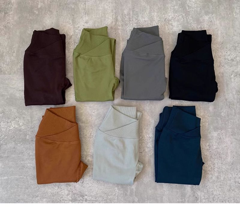 Cross-Waist High-Waisted Workout Leggings For Women – Butt Lifting Yoga Pants, Running Gym Tights With Squat Proof & Moisture Wicking_voghion.com