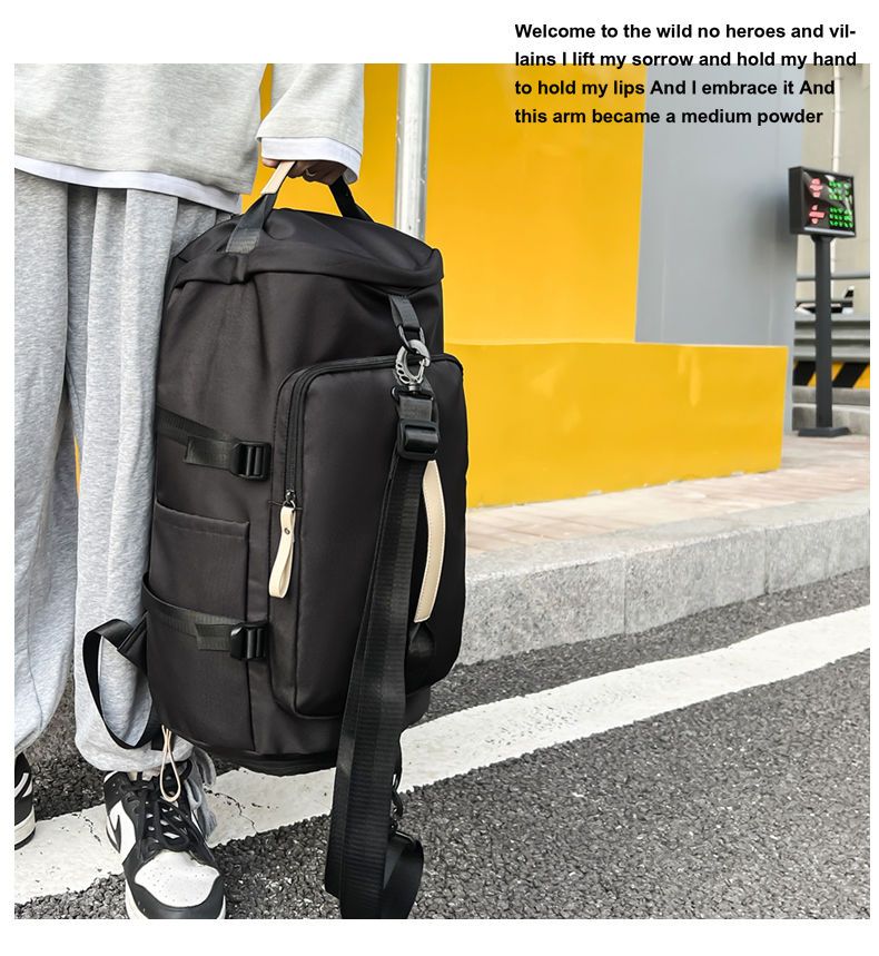 Multifunktionaler trendiger Sport-Reiserucksack, Schulhandtasche, Gepäck, Fitnessstudio, Herren-Umhängetasche mit großer Kapazität_voghion.com