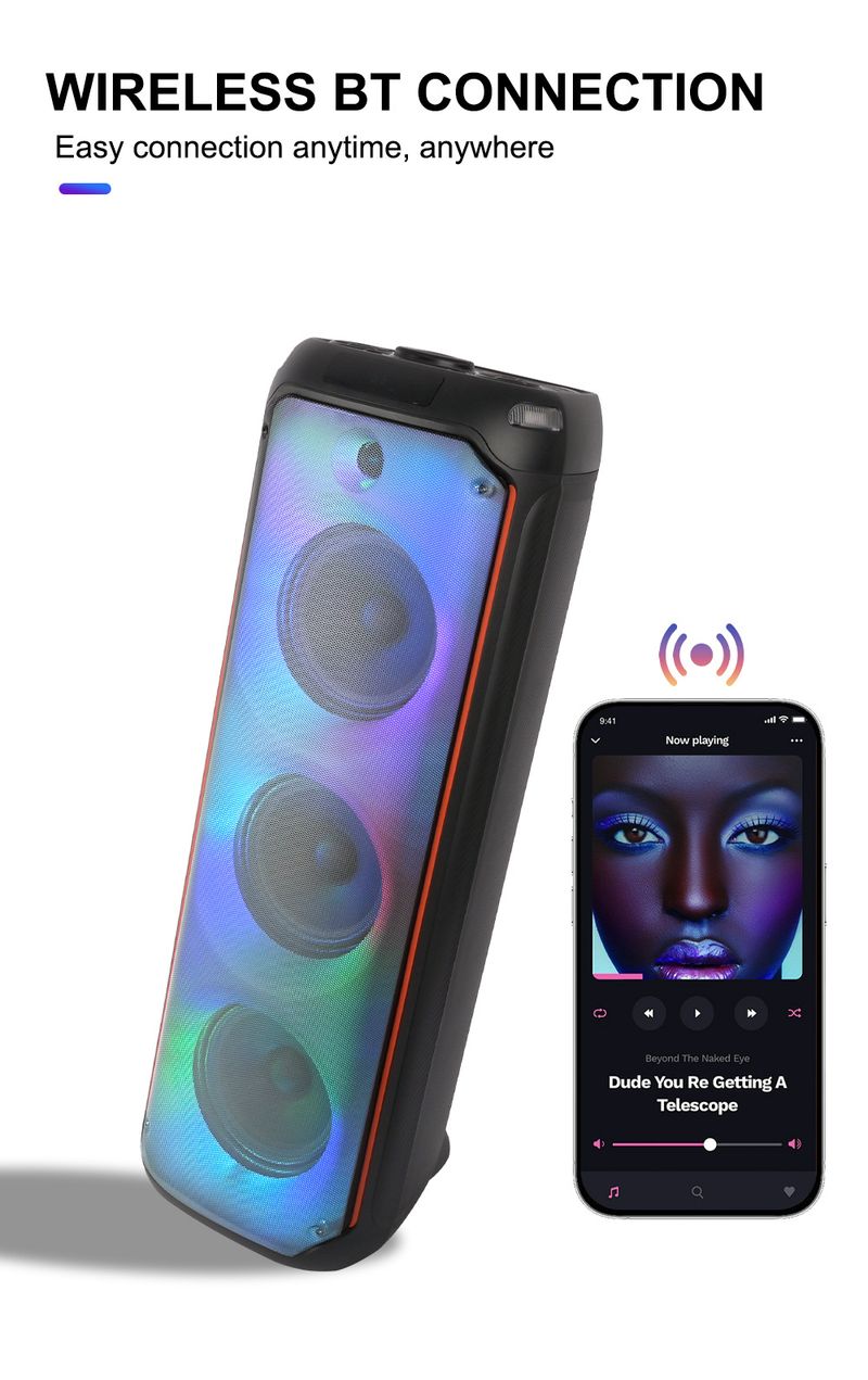ZQS8307 Private Mold 3 8-Zoll-Hochleistungs-Bluetooth-Außenlautsprecher mit Radio/TF/Mikrofon_voghion.com
