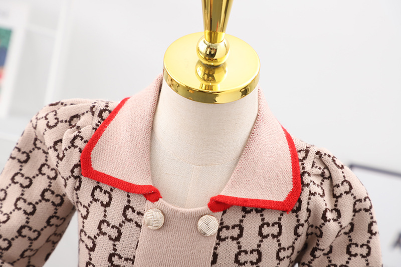 JINYONG/Jin Yong Kinderpullover Korean 2023 Western Frühling und Herbst Neues Strickkleid_voghion.com