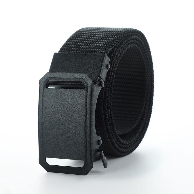 Men's Fashion Belt Classic Six-color Belt With Black Sandblasted Hollow Buckle Simple Versatile Belt Men's Tactical Belt_voghion.com