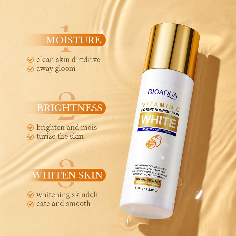 BIOAOUA Vitamin C Whitening Brightening Toner zur Ölkontrolle, Beruhigung und Befeuchtung der Haut_voghion.com