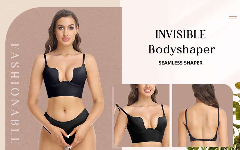 BH Push Up Rückenfrei Damen BHs Low Cut Sexy Plunge Büstenhalter Offener Rücken Hochzeitsunterwäsche Unsichtbar Nahtlos D s ssiere_voghion.com