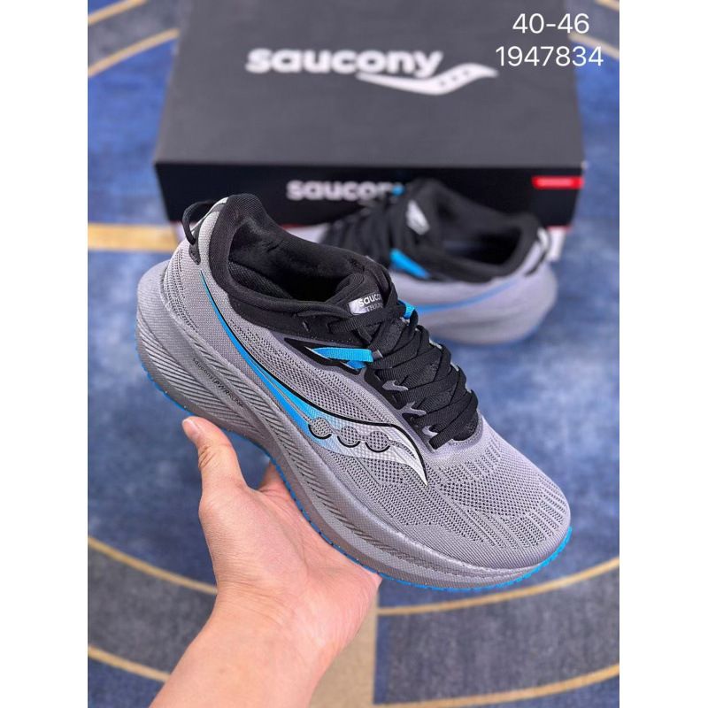 Saucony Victory 21 Thick-Soled Land Speed Shark Couple Racing Running Sports Shoes For Men And Women_voghion.com