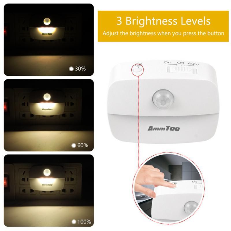 1 db LED éjszakai fény EU dugaszolható intelligens mozgásérzékelős fali lámpa otthoni folyosóra lépcsőre konyhába hálószobába éjszakai élethez_voghion.com