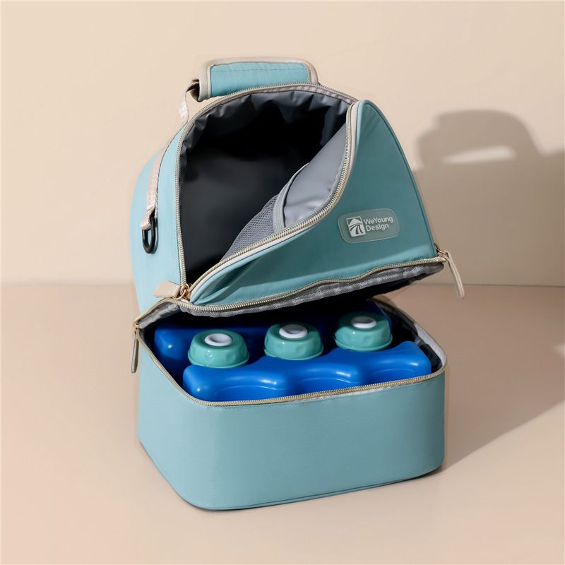 WEYOUNG Isolierte Kühltasche für Muttermilch für unterwegs – doppellagige, auslaufsichere Aufbewahrung mit verstellbarem Riemen, 10.000 ml Fassungsvermögen_voghion.com