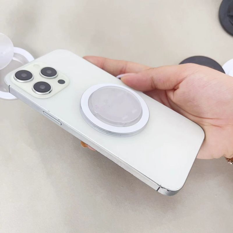 Supporto ad anello in plastica per telefono, supporto pieghevole magnetico fai da te, dipinto su scrivania_voghion.com