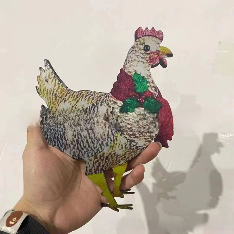 Šviečiančių vištų šventinės dekoracijos žibintas, elnių šalikas, festivalio pakuotė, 4 vnt._voghion.com