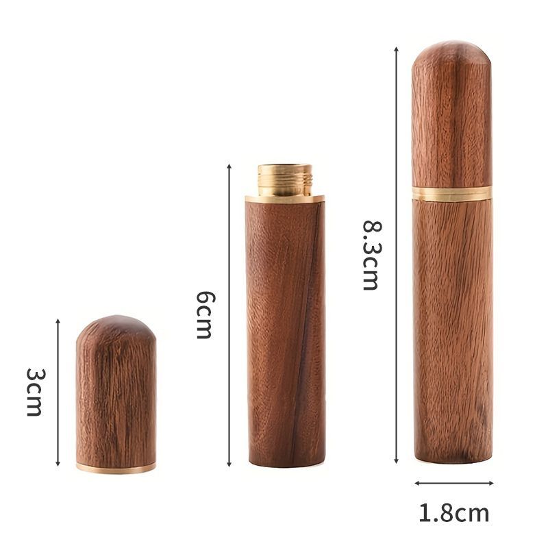 【Draagbare Redwood-houder voor op reis】Rode sandelhouten tandenstokerbuis, handig en hygiënisch voor onderweg_voghion.com