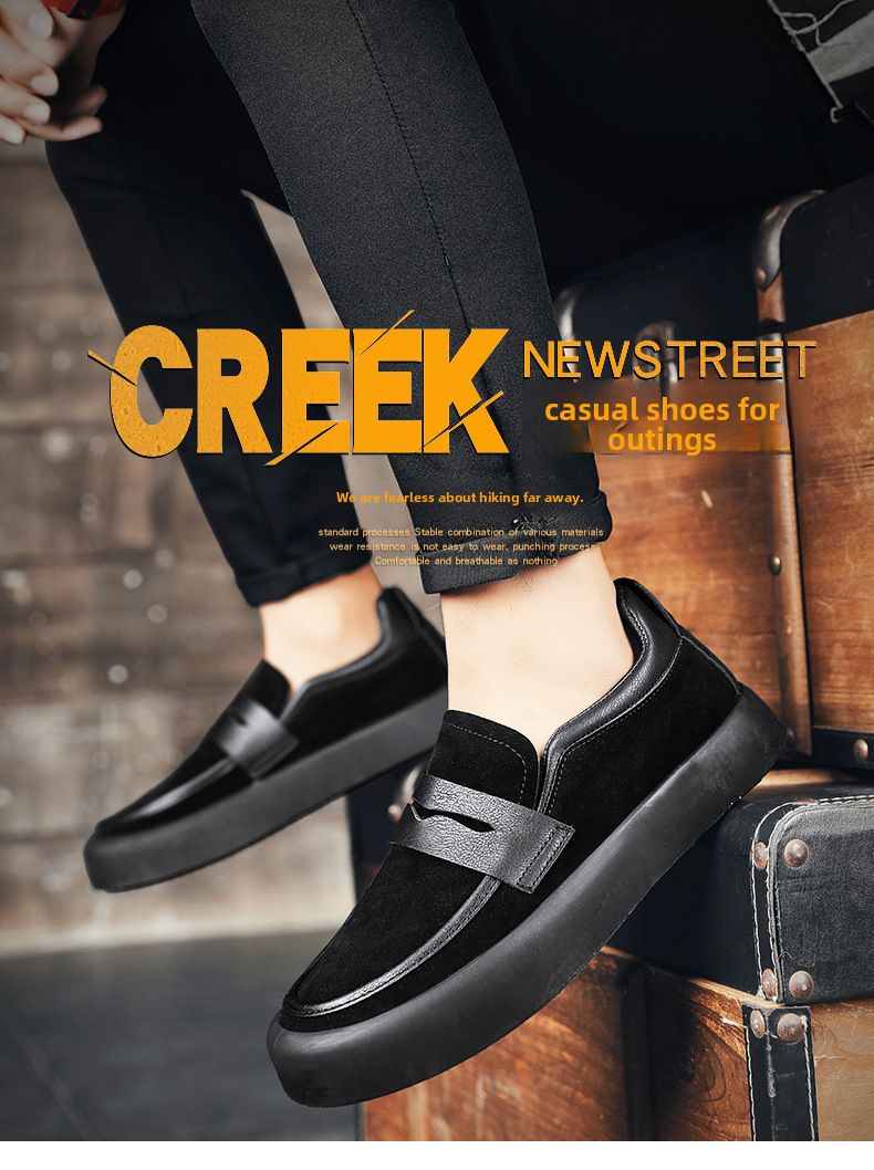 2024 vår nya andningsbara herrskor koreanska mode casual skor unga herrskor trendiga singelskor_voghion.com