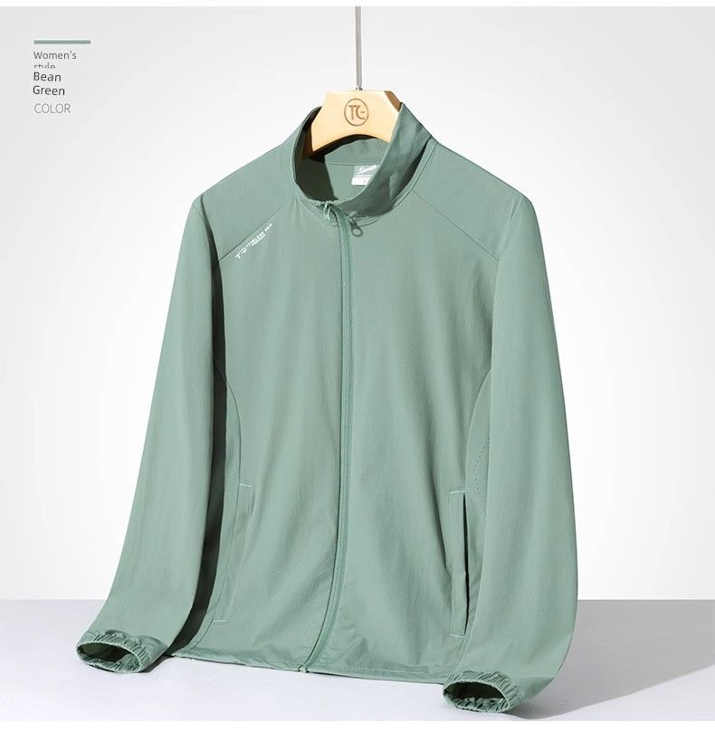 Stehkragen Damen Sommer Mittleren Alters Sportswear Stretch Sonnenschutz Kleidung_voghion.com