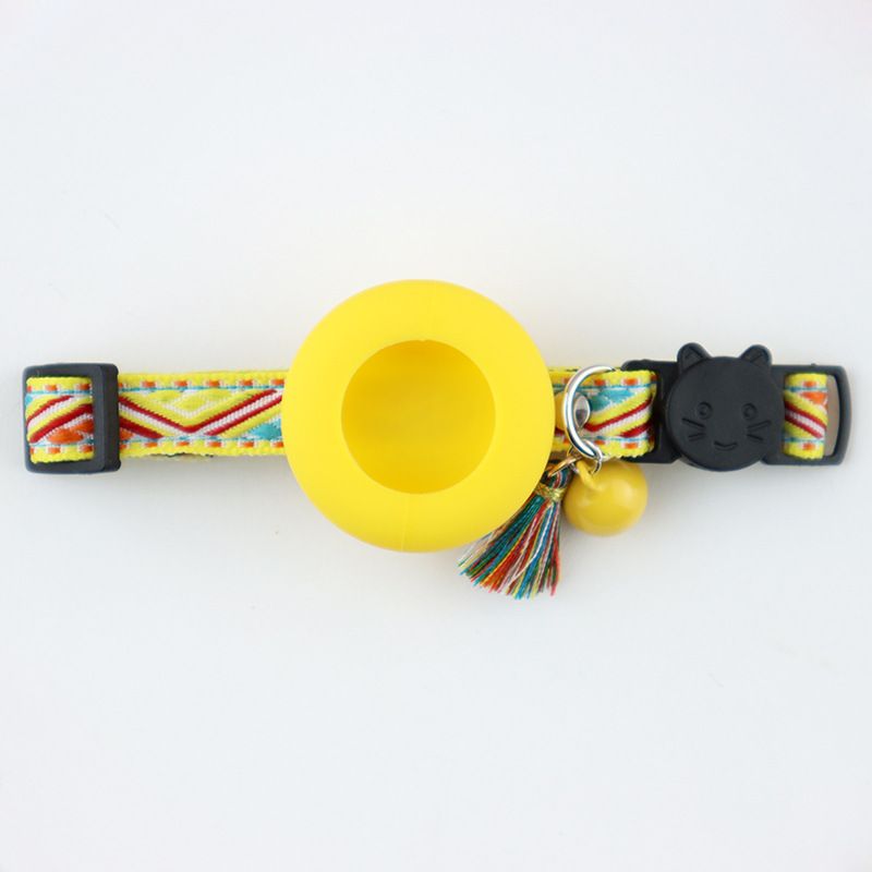 Localizzatore protettivo Airtag Special GPS Custodia in silicone e pelle Collare per animali domestici Copricollo_voghion.com