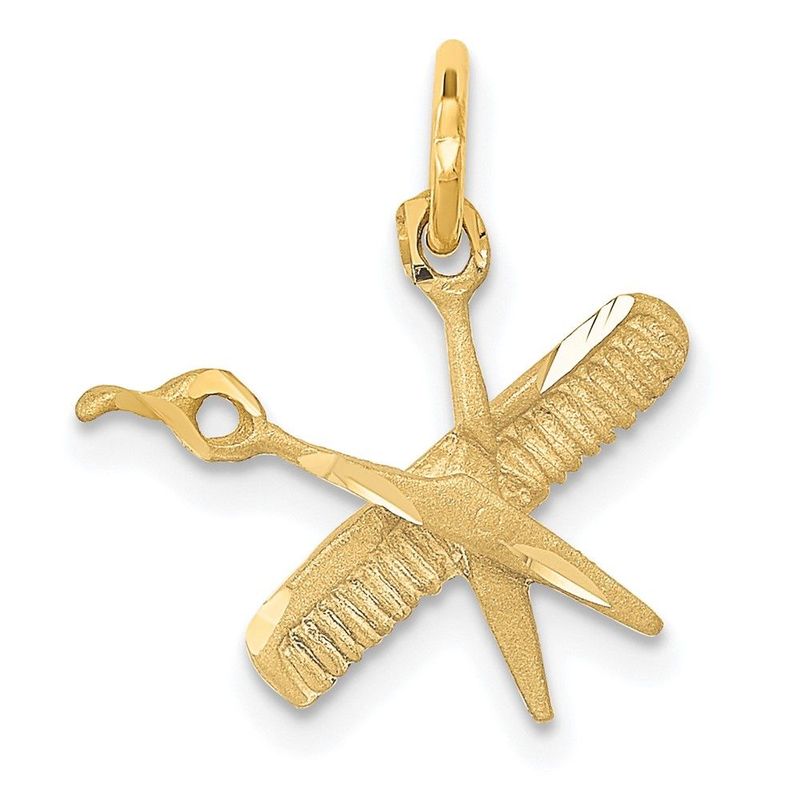14k Comb And Scissors Charm_voghion.com