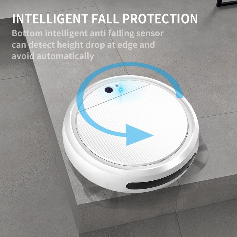 Aspiradora robot con función de esterilización por rayos ultravioleta, desinfección inteligente, barredora de suelos, fregadora, fregadora, aspiradora, trapeador seco y húmedo_voghion.com