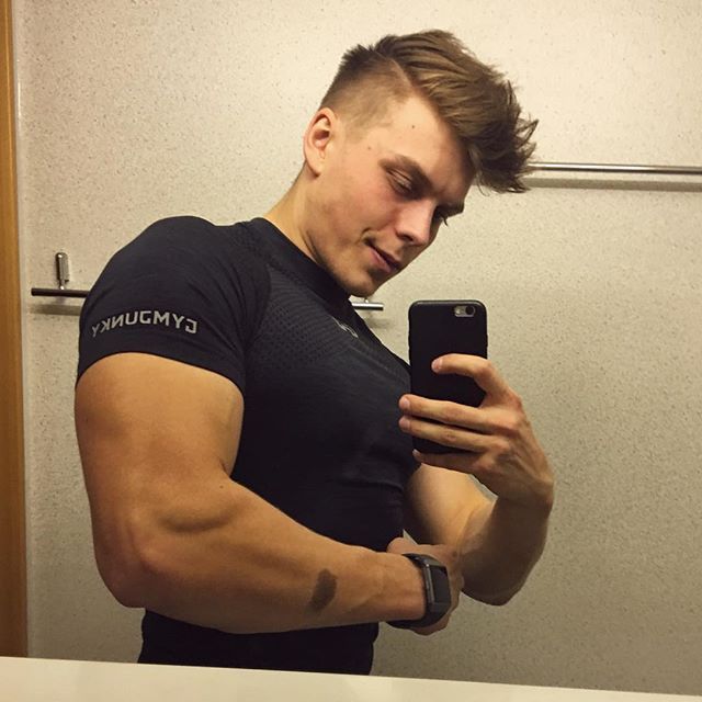 Muscle Fitness Brother Men's Running Training T-shirt High Elastic Breathable Quick Drying Short Sleeve Round Neck Tight_voghion.com