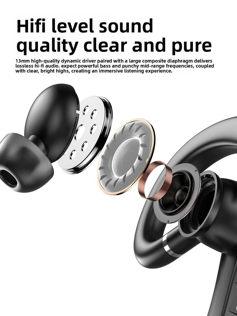 【High Quality】 Premium Private Model Twsi33 Bluetooth Earphones Over-Ear ENC Dual Mic Noise Cancelling Call Touch Control Digital_voghion.com