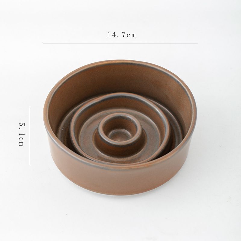 Shumen Einfacher, kreativer Keramik-Futternapf für Katzen und Hunde, Futterverlangsamung, Anti-Aging-Produkt für Haustiere_voghion.com