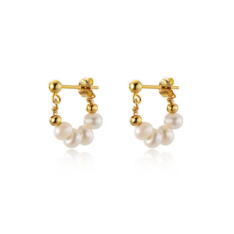 Orecchini con perline design di nicchia orecchini retrò in un unico pezzo a due pezzi orecchini di perle barocche commercio all'ingrosso dolce_voghion.com