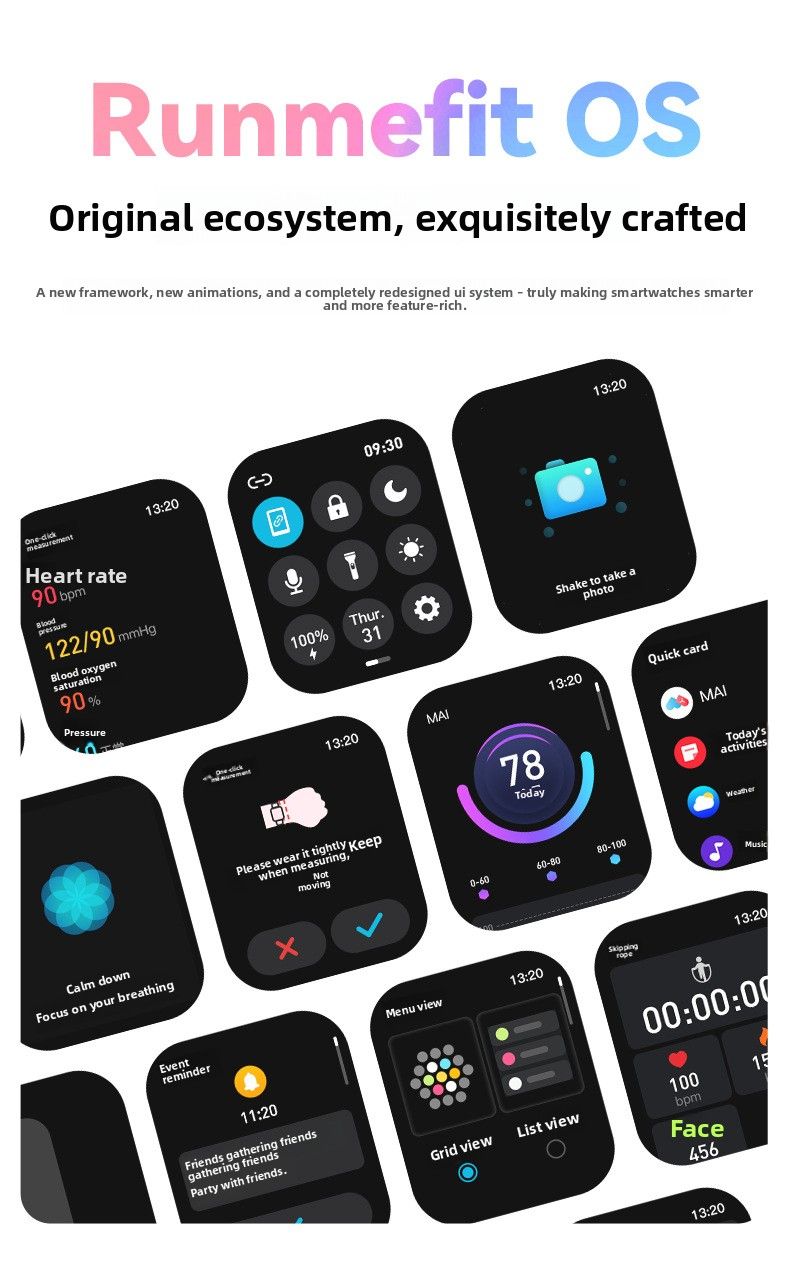 2025 Cross-border GTS5 Smart Watch Heart Rate Blood Oxygen Health Monitoring Sports Bluetooth Call Remote Control_voghion.com