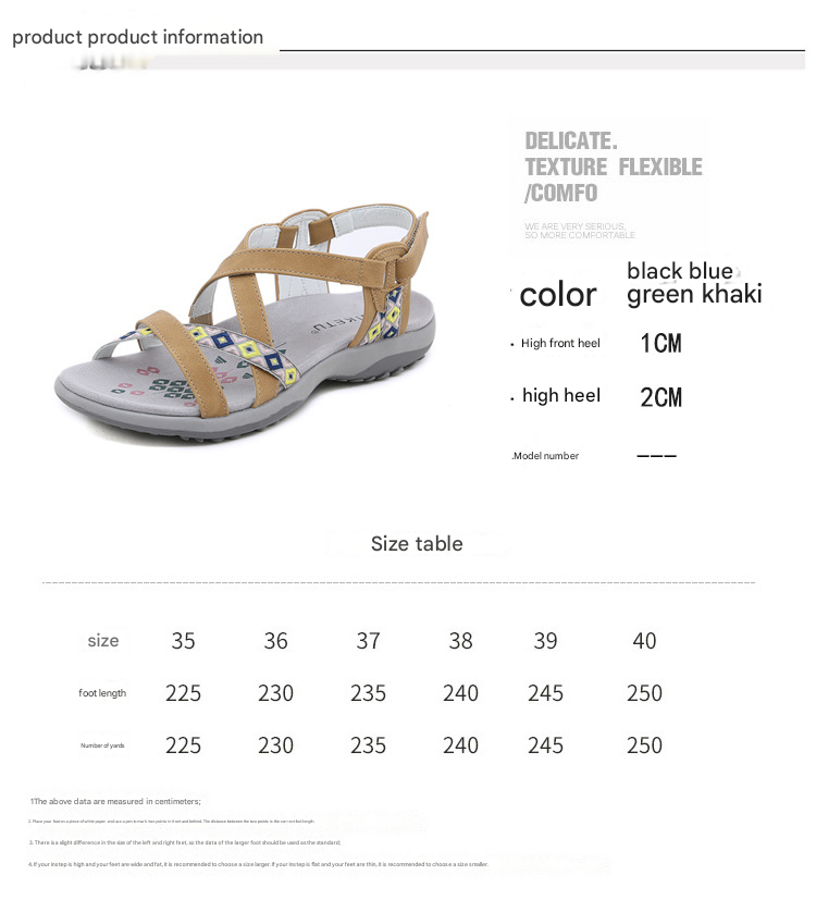 K6357-1 Sommer Neue 2025 Böhmische Lässig Bequeme Rutschfeste Gedruckt Flache Schuhe_voghion.com